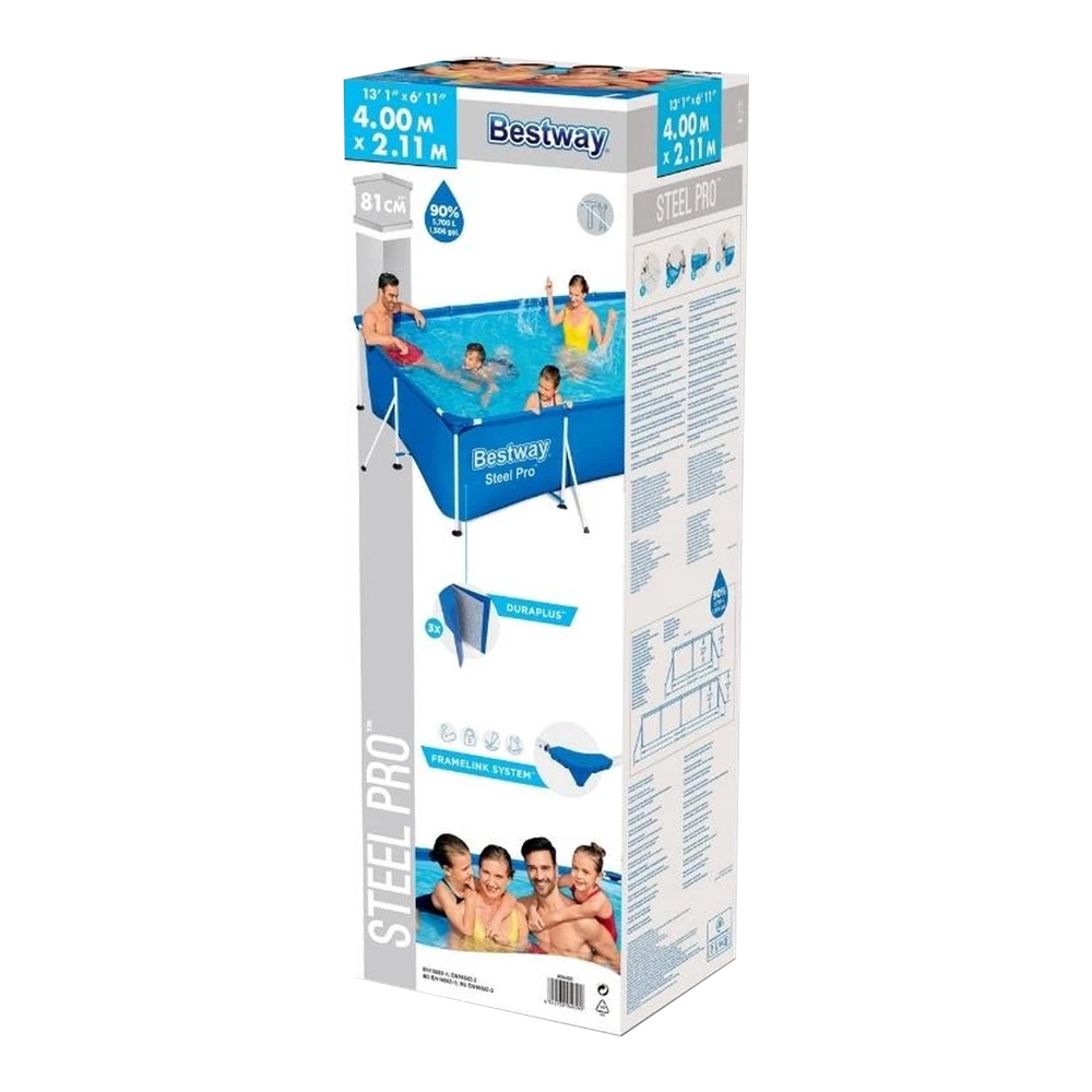 Bestway frame zwembad - Steel pro - 400x211x81cm Bestway Frame Zwembad - Steel Pro - 400x211x81cm -Buitentuinwinkel