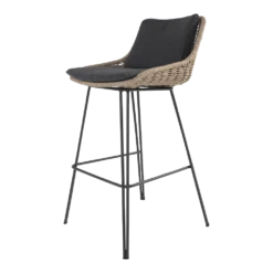 Bohemian Bar Stoel - Naturel - Incl. Kussen -Buitentuinwinkel bohemian bar stoel naturel incl kussen 5 1