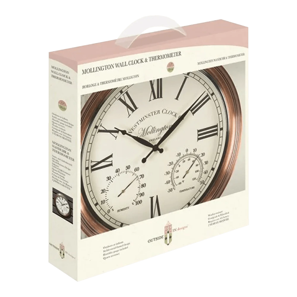 Buitenklok Mollington - 3in1 - 38cm Buitenklok Mollington - 3in1 - 38cm -Buitentuinwinkel buitenklok mollington 3in1 38cm buitenklokken 2