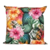 Buitenkussen Bloem Roze/oranje 60x60cm - Tuinkussen