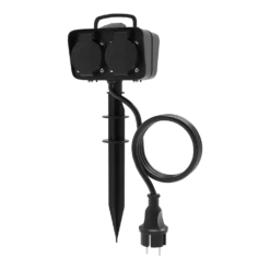 Calex Tuincontactdoos Met Grondspies En 1.4m Snoer - 4 Stopcontacten