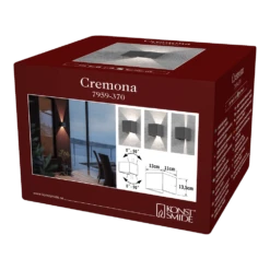 Konstsmide Cremona PowerLED 230V Wandlamp Flush 13.5cm, 2x 3W -Buitentuinwinkel cremona powerled 230v wandlamp flush 135cm 2x 3w netstroom 5