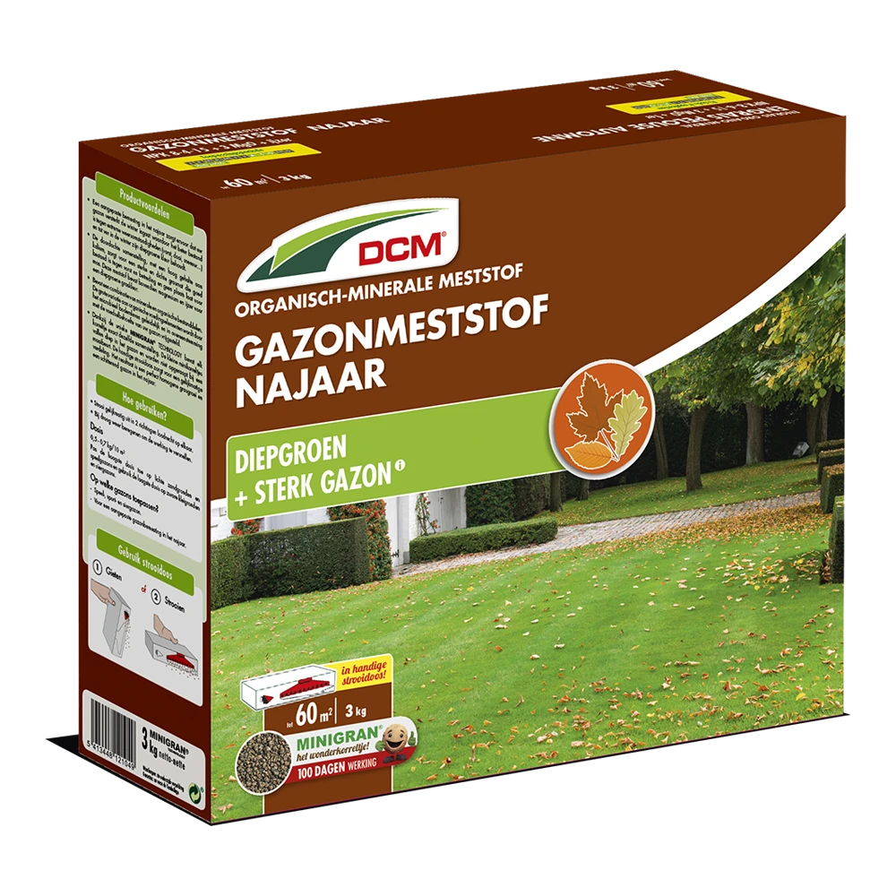 DCM Gazonmeststof Najaar - 3kg - Gazonmeststof DCM Gazonmeststof Najaar - 3kg - Gazonmeststof -Buitentuinwinkel dcm gazonmeststof najaar 3kg gazonmest 1 14