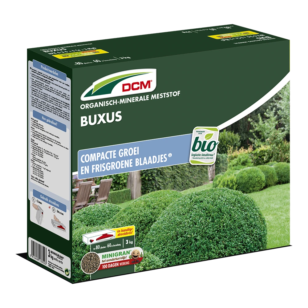 DCM Meststof Buxus - 3kg - Tuinplanten voeding DCM Meststof Buxus - 3kg - Tuinplanten Voeding -Buitentuinwinkel