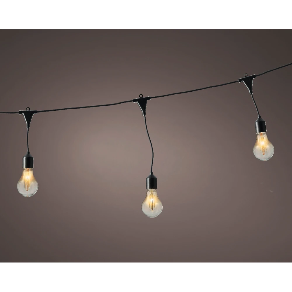 Feestverlichting lichtsnoer - Classic vorm - 950cm - 20 LEDS groot - Klassiek warm Lumineo Feestverlichting Lichtsnoer - Classic Vorm - 950cm - 20 LEDS Groot - Klassiek Warm -Buitentuinwinkel feestverlichting lichtsnoer classic vorm 950cm 20 leds groot klassiek warm netstroom 2 3