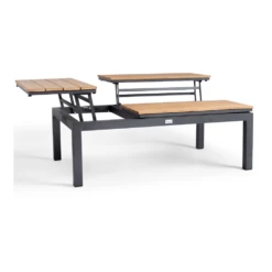 Flip-Up Coffee Tafel - 120 X 79 X 42 Cm - Teak -Buitentuinwinkel flip up coffee tafel 120x79x42 cm teak 3