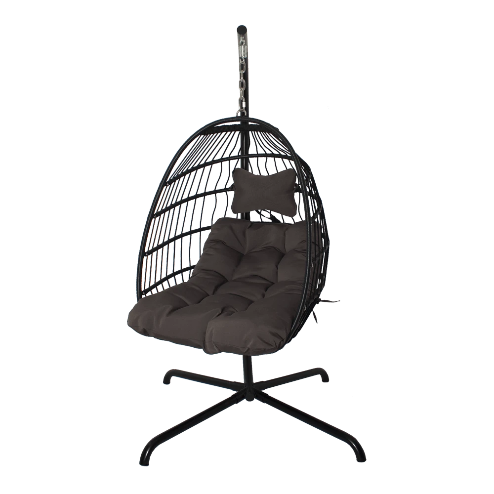 Hangstoel Norway - Inklapbaar - Zwart/Bruin Hangstoel Norway - Inklapbaar - Zwart/Bruin -Buitentuinwinkel hangstoel norway inklapbaar zwart bruin 1