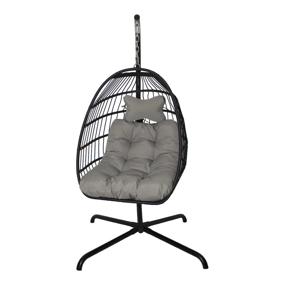 Hangstoel Norway - Inklapbaar - Zwart/Grijs Hangstoel Norway - Inklapbaar - Zwart/Grijs -Buitentuinwinkel hangstoel norway inklapbaar zwart grijs 1