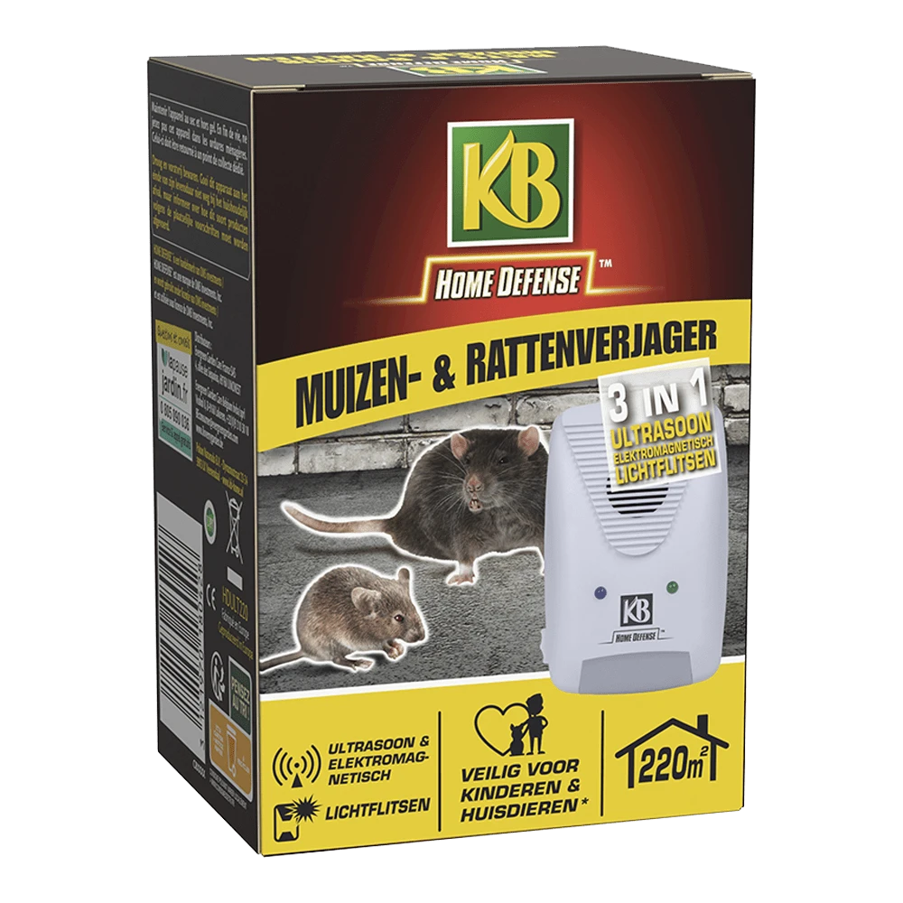 KB Muizenverjager En Rattenverjager 3-in-1 220mu00b2 - Insecten En Ongedierte -Buitentuinwinkel kb muizenverjager en rattenverjager 3 in 1 220m insecten en ongedierte 1 1