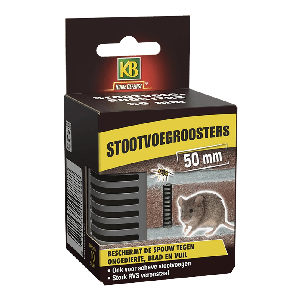 KB Stootvoegrooster RVS 50mm - 10 Stuks - Insecten En Ongedierte -Buitentuinwinkel kb stootvoegrooster rvs 50mm 10 stuks insecten en ongedierte 1 1