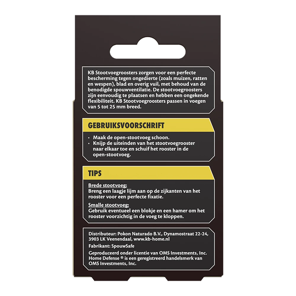 KB Stootvoegrooster RVS 50mm - 10 Stuks - Insecten En Ongedierte -Buitentuinwinkel kb stootvoegrooster rvs 50mm 10 stuks insecten en ongedierte 2 1