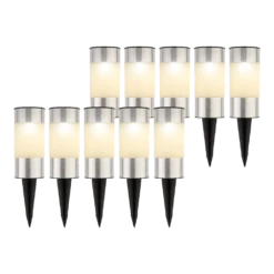 Lumineo LED Solar Tuinlamp - D6 X H14cm - RVS - 10st. 3 Lumineo LED Solar Tuinlamp - D6 X H14cm - RVS - 10st. -Buitentuinwinkel led solar tuinlamp d6 x h14cm rvs 10st solar 4 3