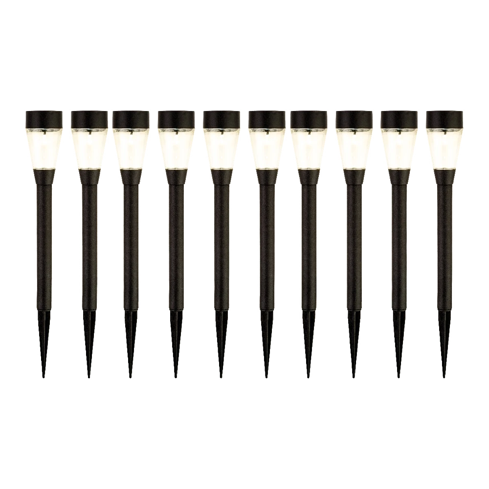 LED solar tuinlamp - d6 x h32cm - Zwart - 10st. Lumineo LED Solar Tuinlamp - D6 X H32cm - Zwart - 10st. -Buitentuinwinkel