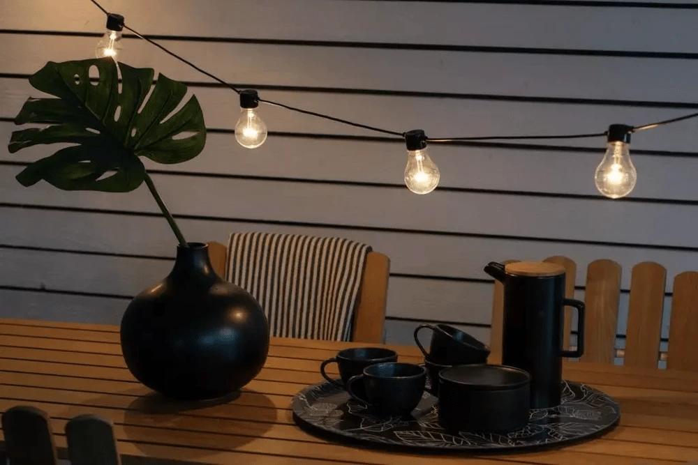 Lichtsnoer Feestverlichting Peer LED Koppelbaar + Dimbaar - Startset - 10m - 20 LED's - Konstsmide -Buitentuinwinkel lichtsnoer feestverlichting peer led koppelbaar dimbaar startset 10m 20 led s 4