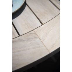 Louvre Dining Tafel Met Alu Poten - U00f8 160 Cm - Natural Teak 4 Louvre Dining Tafel Met Alu Poten - U00f8 160 Cm - Natural Teak -Buitentuinwinkel louvre dining tafel met alu poten 160 cm natural teak 5 1