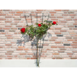 Nature - Metalen Klimrekv Geplastificeerd Groen H145x5/75cm -Buitentuinwinkel nature metalen klimrekv geplastificeerd groen h145x5 75cm 3 2