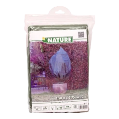 Nature Winterhoes Met Koord D75cm X 1,50m 50 G/mu00b2 2 Stuks Groen