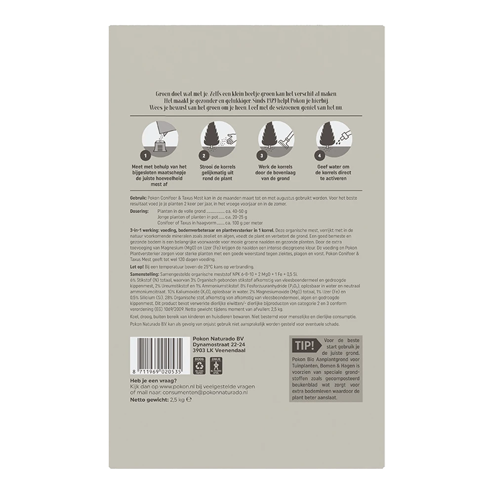 Pokon Conifeer & Taxus Mest 2,5kg - Tuinplanten voeding Pokon Conifeer & Taxus Mest 2,5kg - Tuinplanten Voeding -Buitentuinwinkel
