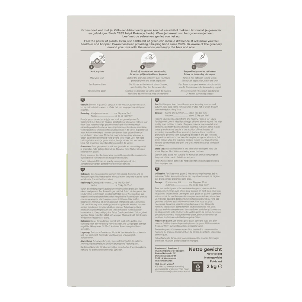 Pokon Gazonmest met Kalk 2kg voor 30mu00b2 - Gazonmeststof, Gazonkalk Pokon Gazonmest Met Kalk 2kg Voor 30mu00b2 - Gazonmeststof, Gazonkalk -Buitentuinwinkel pokon gazonmest met kalk 2kg voor 30m gazonmeststof gazonkalk 2 1