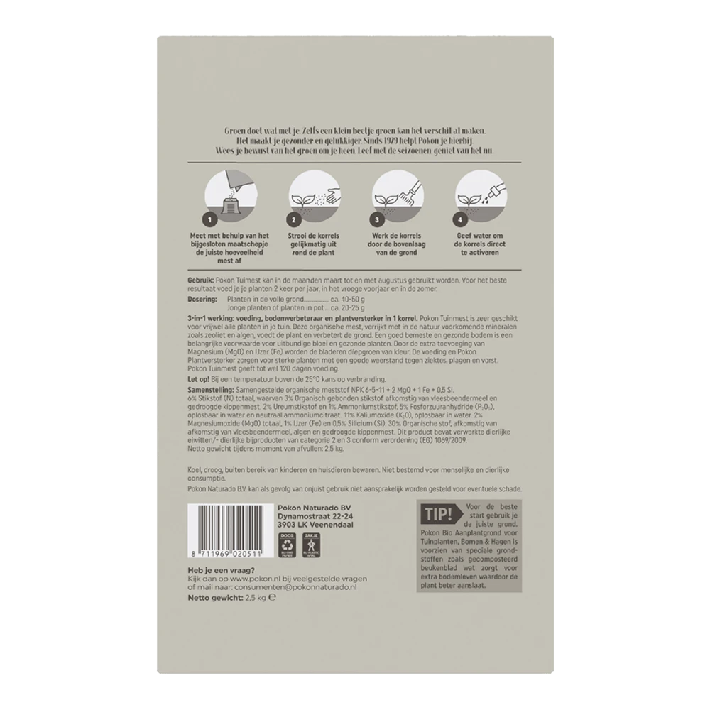 Pokon Tuinmest 2,5kg - Tuinplanten voeding, Gazonmeststof Pokon Tuinmest 2,5kg - Tuinplanten Voeding, Gazonmeststof -Buitentuinwinkel pokon tuinmest 2 5kg tuinplanten voeding gazonmeststof 2 1