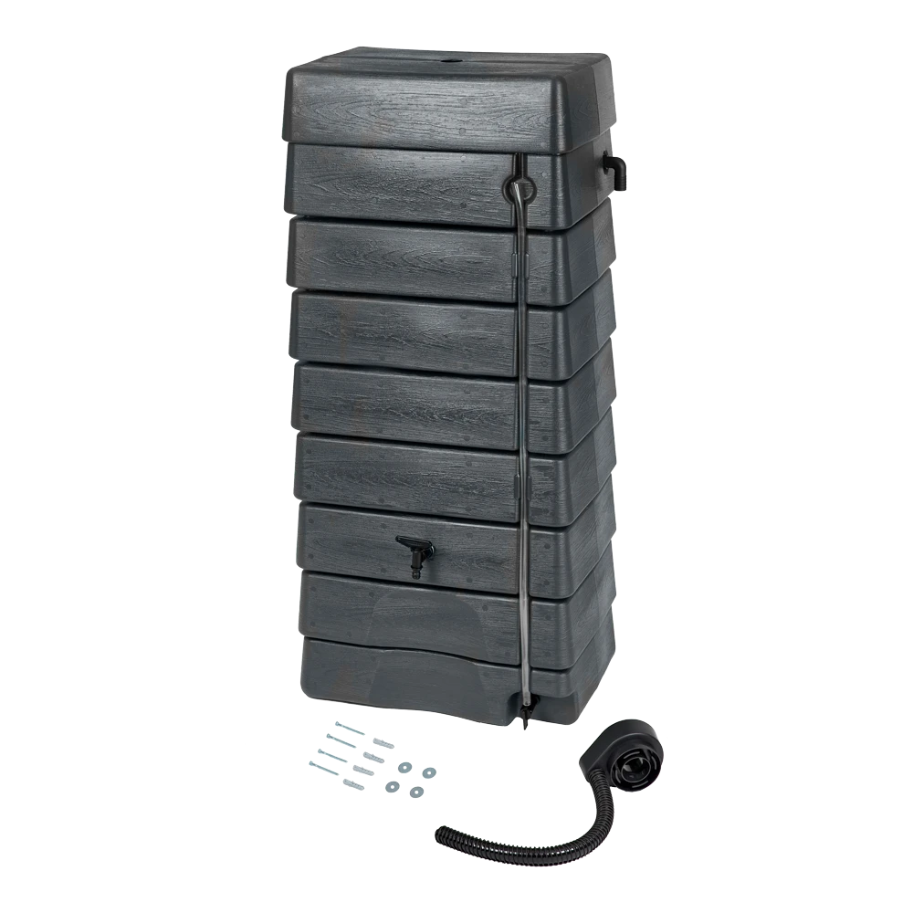 Regentank 276L kunststof - Antraciet - H135x60x40cm - Nature Regentank 276L Kunststof - Antraciet - H135x60x40cm - Nature -Buitentuinwinkel