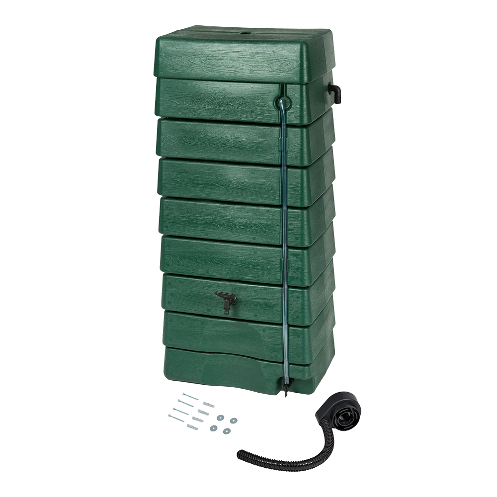 Regentank 276L kunststof - Groen - H135x60x40cm - Nature Regentank 276L Kunststof - Groen - H135x60x40cm - Nature -Buitentuinwinkel