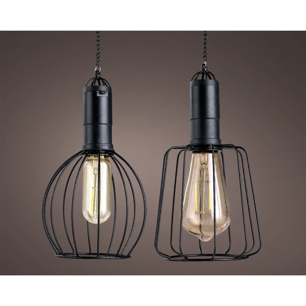 Lumineo Solar Hanglamp - LED - D13 X H22cm - Zwart - Assorti -Buitentuinwinkel