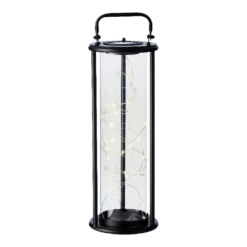 Lumineo Solar Lantaarn - LED - D15 X H42cm - Zwart -Buitentuinwinkel solar lantaarn led d15 x h42cm zwart solar 5 3