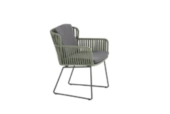 Vitali Dining Stoel - Groen - Incl. Kussens -Buitentuinwinkel vitali dining stoel groen incl kussens 4 2