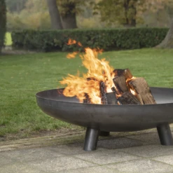 Vuuschaal Staal - D100cm - Fancy Flames -Buitentuinwinkel vuuschaal staal d100cm fancy flames 3