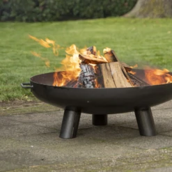 Vuuschaal Staal - D70cm - Fancy Flames -Buitentuinwinkel vuuschaal staal d70cm fancy flames 3