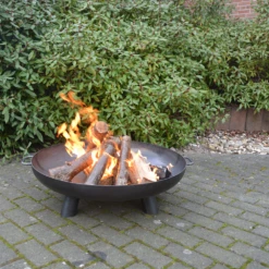 Vuuschaal Staal - D80cm - Fancy Flames -Buitentuinwinkel vuuschaal staal d80cm fancy flames 4